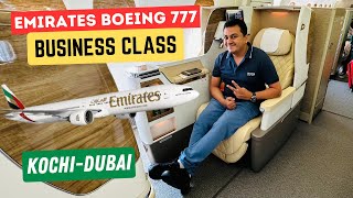 Emirates Boeing 777 Business Class Experience from Kochi to Dubai [upl. by Bensky]