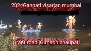 2024Ganpati visarjan mumbaiGrant roadGirgaon chaupati [upl. by Amabelle]