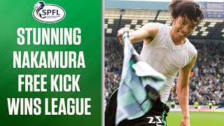 Incredible Nakamura Free Kick Clinches Title  SPFL [upl. by Sivatnod]