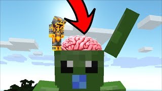 MC NAVEED TRAVELS INSIDE BABY ZOMBIE BRAIN TO DESTROY ALL THE DANGEROUS MOBS MOD Minecraft [upl. by Nalhsa]