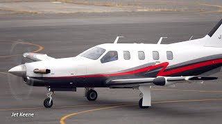 SocataDaher TBM700 Turboprop Light Plane Landing amp Takeoff  Kohnan Aerodrome in November 2019 [upl. by Linnell]