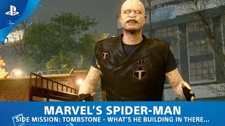 Marvels SpiderMan PS4  Side Mission  Tombstone Whats He Planning in There [upl. by Ahseem]