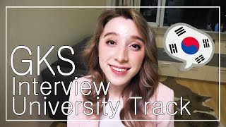 GKS University Track Interview [upl. by Mudenihc]