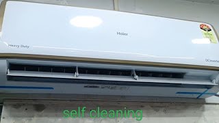 Haier AC SELF CLEANING PROSSEShow to use ac cleaning self cleaningselfhelp self clean [upl. by Haelam]