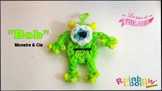 TUTO  Bob de Monstre amp Cie en élastique rainbow loom [upl. by Deland788]