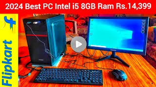 Computer Setup at Home Desktop Best 2024 Cheapest Entwino Zebronics Flipkart PC Review Office work [upl. by Kipper508]