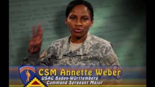 USAREUR Tax Fact 3 CSM Annette Weber [upl. by Jehanna]