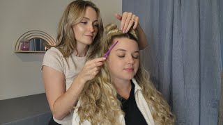 ASMR Perfectionist Twin Buns with Final Touches  Hair FixingMini CombingTeasingWax Application [upl. by Patrick175]