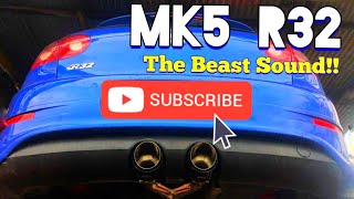 VW MK5 R32 Ultimate Exhaust Sound  Cat Back Exhaust System [upl. by Aynom242]