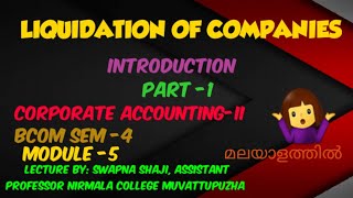 Liquidation of Companies Introduction [upl. by Irret]