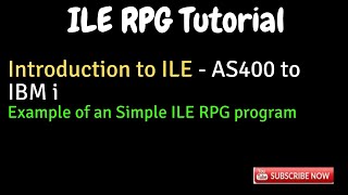 IBM iAS400 TutorialiSeriesILE concepts in AS400 Introduction to ILE RPG amp example of ILE program [upl. by Eintrok422]