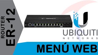 Router Ubiquiti Edgerouter ER12 Menu Web Colombia Tecnocompras DistribuidoresUbiquitiColombia [upl. by Annaillil]