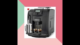 MEROL Automatic Espresso Coffee Machine 19 Bar Barista Pump Coffee Maker with Grinder and Manual [upl. by Hamid895]