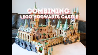 COMBINING 7 LEGO Hogwarts sets into one modular castle 2021 2023 MY UPDATED HOGWARTS CASTLE lego [upl. by Best]