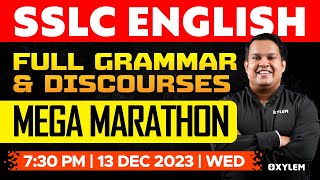 SSLC Christmas Exam  English  Mega Marathon  Full Grammar amp Discourses  Xylem SSLC [upl. by Eaned]