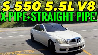 2007 Mercedes S 550 55L V8 w XPipe amp Straight Pipes [upl. by Georgeta240]