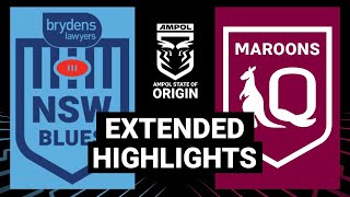 State of Origin 2022  Game 2  Extended Highlights  NRL [upl. by Harvison]