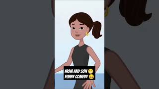 mom and son 😁 funny comedy Amit animat animation short ytshorts comedy funny [upl. by Jobe630]