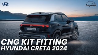 Hyundai Creta CNG Kit Installation  Creta CNG 2024 [upl. by Aleyak]