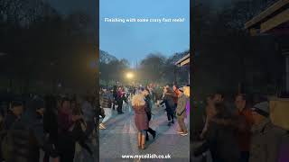 Scottish ceilidh dancing in Edinburgh  Orcadian Strip the Willow in Princes Street Gardens music [upl. by Zeuqirdor]