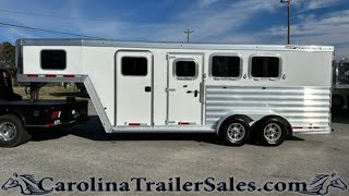 PreOwned 2021 Featherlite 3 Horse Trailer LIKE NEW All Aluminum Light Weight 🐎🐎🐎 [upl. by Ytsirk407]