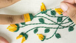 Amazing Hand Embroidery Learn Flower Ideas with Tricks [upl. by Jaala]