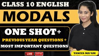 Modals in English Grammar  Modals  Class 10 English Grammar 202324  Modals One Shot [upl. by Davis]