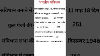 भारतीय संविधानimportant GK GS question answerIndian constitutiongk [upl. by Benia]