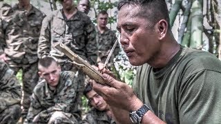 US Marines Learn Jungle Survival Skills From Philippine Marines [upl. by Ocirderf]