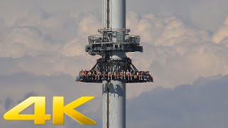 4K  AtmosFear freefall tower at Liseberg Gothenburg in Sweden [upl. by Yddub987]