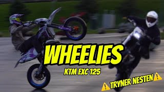 Ktm Exc 125 wheelies [upl. by Remington]