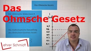 Ohmsche Gesetz URI mit Beispielen  Physik  Lehrerschmidt [upl. by Publia]