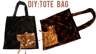 Unlock Your Creativity Make a Trendy Tote Bag with Pockets and Bows totebag diy fashion [upl. by Emoraj]