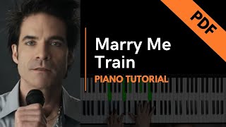 Marry Me  Train Piano Tutorial  Not Angka [upl. by Nywrad399]