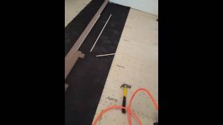 Installing spline in hardwood flooring [upl. by Enylorac459]