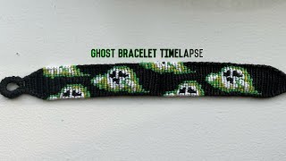 Ghost alpha friendship bracelet Timelapse II Speed knotting part 2 [upl. by Noll]