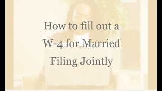 How to Fill Out a W4 for Married Filing Jointly [upl. by Attevroc]