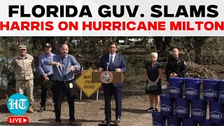 LIVE  Florida Governer Ron DeSantis Slams Kamala Harris During Hurricane Milton Briefing US News [upl. by Notkcorb]