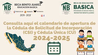 Consulta aquí el calendario de apertura CSI y CU  Educación Básica 20242025 [upl. by Moureaux69]