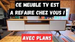 Fabriquer un meuble TV simple et élégant suspendu ou sur pieds [upl. by Gnuhp]