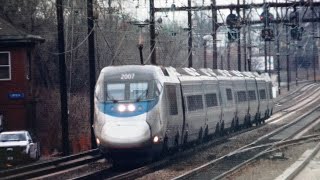 Amtrak Acela 2248 Flies Through Metuchen Wth A Super Nice Engineer [upl. by Dreher]