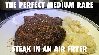 HOW TO MAKE THE BEST MEDIUM RARE STEAK IN AN AIR FRYER [upl. by Connett249]