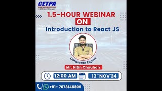 Introduction to React JS  Webinar [upl. by Schach]