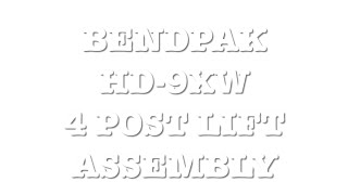 BendPak HD9XW 4Post Lift Assembly [upl. by Kiah]