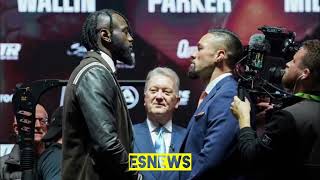 Wilder vs Parker Faceoff fight Dec 23 [upl. by Aiouqes]