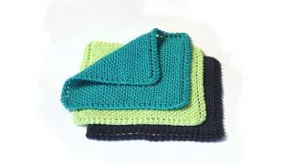 Learn to Knit a Dishcloth [upl. by Ynamrej]