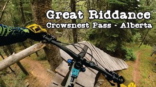 Great Riddance  Crowsnest Pass  A super fun mountain bike downhill in Southern Alberta Canada [upl. by Zehcnas]