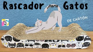 Cómo hacer un RASCADOR PARA GATOS casero CON CARTÓN  DIY FÁCIL  Manualidades para mascotas [upl. by Ainnat]