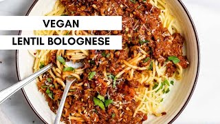 Vegan Lentil Bolognese [upl. by Anwahsed]