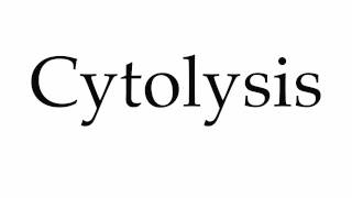 How to Pronounce Cytolysis [upl. by Nowell]